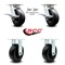 Service Caster 6 Inch Kingpinless Polyolefin Wheel Caster Brakes and Swivel Locks 2 Rigid, 2PK SCC-KP30S620-POR-SLB-BSL-2-R-2 - alternate 5